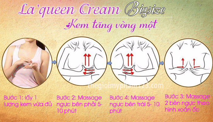 Hướng dẫn sử dụng La'queen Cream Bigsize