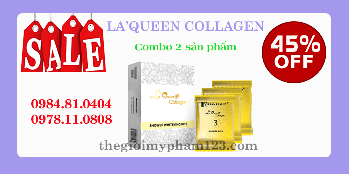 Combo 2 sản phẩm Tắm trắng toàn thân La’Queen Collagen