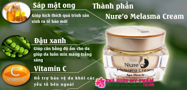 nure'o melasma cream thành phần